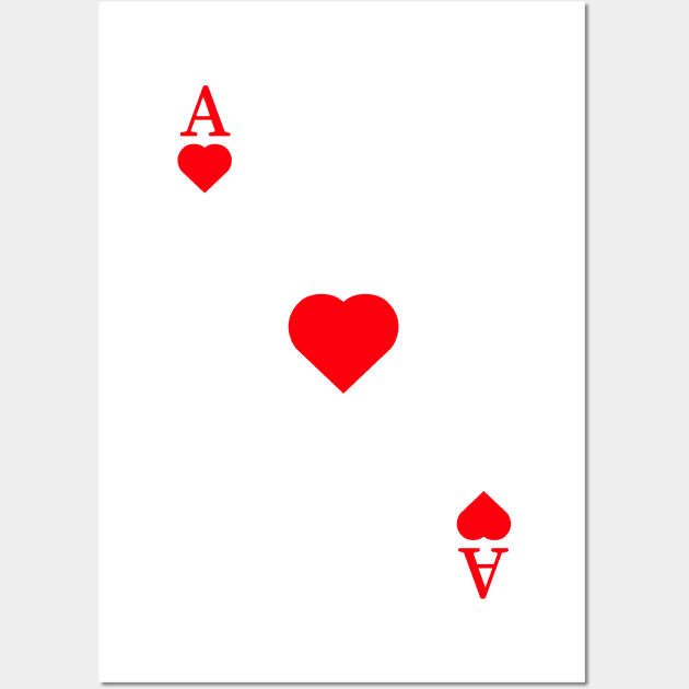 Ace of hearts. Wall Art by OUSTKHAOS